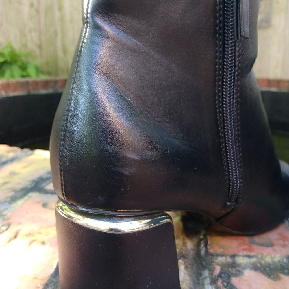 Zara Basic Block Heel Side Zip Bootie! - image 8